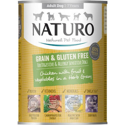 Naturo Grain Free Dog Chicken Vegetables & Fruits 390gr