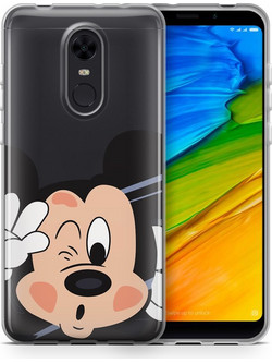 Θήκη Xiaomi Redmi 5 Plus Clear TPU - Mickey Glass Strike
