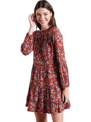 Superdry Richelle Mini Καθημερινό Φόρεμα Floral Πολύχρωμο W8010368A-4QY