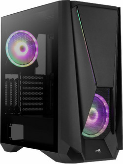 Aerocool Visor Black Gaming Midi Tower Κουτί Υπολογιστή με Πλαϊνό Παράθυρο