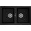 Teka Stone 90 C-TG 2E Ένθετος Νεροχύτης Γρανίτη Metallic Black 86x51cm