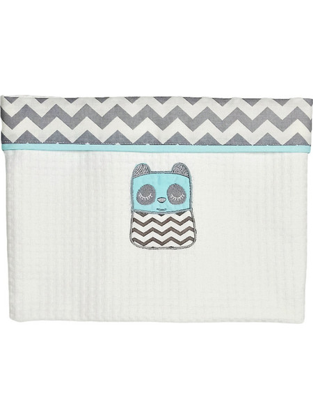 Baby Star Tiny Friends Κουβέρτα Αγκαλιάς Πικέ 75x100 Λευκή Βεραμάν