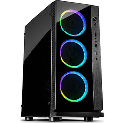 Inter-Tech W-III RGB Gaming Midi Tower Κουτί Υπολογιστή RGB με Πλαϊνό Παράθυρο