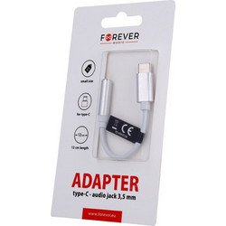 Forever Adapter type-C / audio jack 3,5 mm White