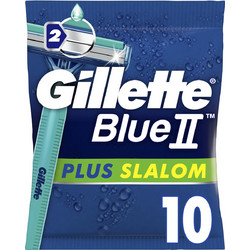 Gillette Blue II Plus Slalom Ξυραφάκι μιας Χρήσης με 2 Λεπίδες & Λιπαντική Ταινία 10τμχ
