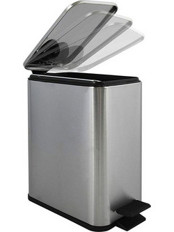 Χαρτοδοχείο μπάνιου 5lt Eric 26x14.5x29cm Brushed Stainless Steel 05393.003