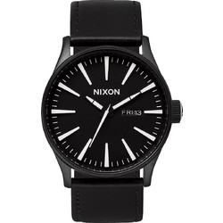 Nixon Ανδρικό Ρολόι με Μαύρο Δερμάτινο Λουράκι A105-005-00