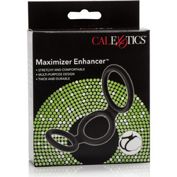 CalExotics Maximizer Enhancer Cock Ring Σετ Ελαστικά Δαχτυλίδια Πέους Σιλικόνης Μαύρα 3τμχ