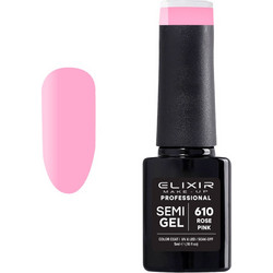 Elixir Semigel 610 Rose Pink Ημιμόνιμο Βερνίκι Νυχιών 5ml