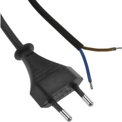 Charge Power Cable 1.8m 2pin Black 2 X 0.75mm A-03 Καλώδιο Ρεύματος Διπολικό Μαύρο