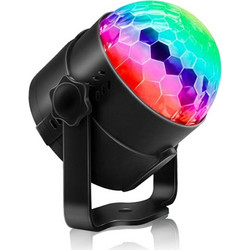 YouOKLight YK2278 3W Sound Activated Party DJ Lighting RBG Disco Ball Strobe Lamp Stage Par Light with 7 Modes, Without Remote Control (youOKLight) (OEM)