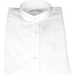 Stefan Ανδρικό Πουκάμισο Βαμβακερό Μακρυμάνικο Slim Fit με Mao Γιακά Λευκό 9035-S/S21