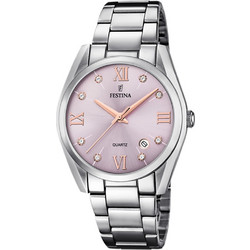 Festina Boyfriend Γυναικείο Ρολόι με Ασημί Μεταλλικό Μπρασελέ F16790/D