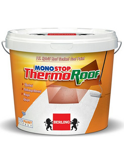 Berling MonoStop ThermoRoof Ελαστομερές Επαλειφόμενο Υβριδικό Μονωτικό Ταράτσας Λευκό 3lt