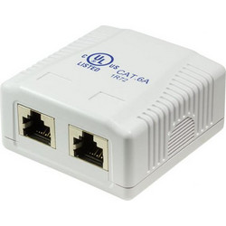 C6A UTP Wall Outlet 2port shielded LogiLink (LL-NP0074)