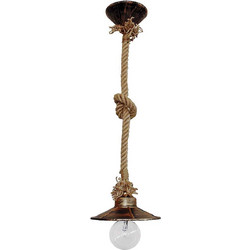 Heronia Lighting Κρεμαστό Φωτιστικό Οροφής με Σχοινί Μονόφωτο E27 LP-150K -S- Rope 1/L 31-0127