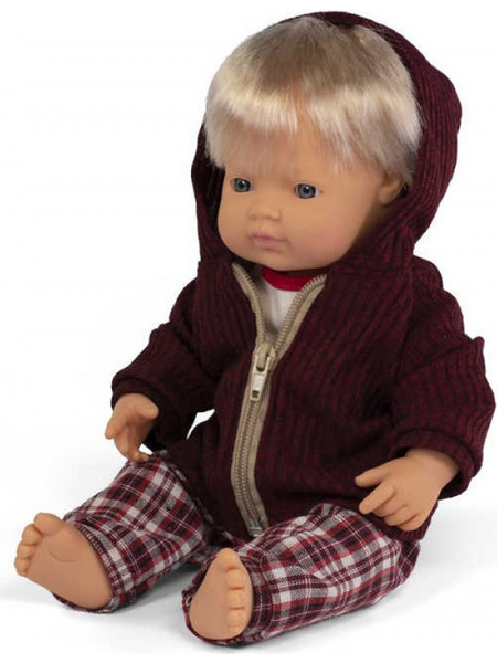 Miniland Σετ Παιδική Κούκλα Με Ρούχα Boy