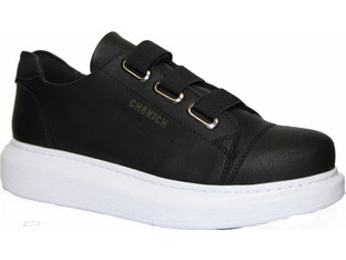 Chekich Ανδρικά Sneakers Μαύρα Άσπρα CH253