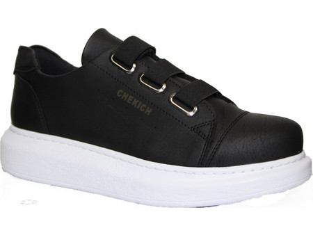 Chekich Ανδρικά Sneakers Μαύρα Άσπρα CH253