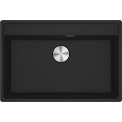 Franke Maris Bowl MRG 610-72 TL Matt Black Ένθετος Νεροχύτης Γρανίτη Ματ 76x51cm