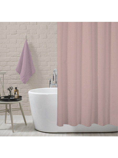 MC DECOR ΚΟΥΡΤΙΝΑ ΕΤΟΙΜΗ ΡΑΜΜΕΝΗ ΜΠΑΝΙΟΥ 180X200 CM - CLASSIC ΡΟΖ - MC DECOR MCL.KM.3