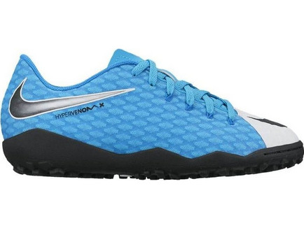 Nike Jr. HypervenomX Phelon III TF 852598-104 Παιδικά Ποδοσφαιρικά Παπούτσια με Σχάρα Μπλε