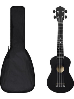 vidaXL 70152 Soprano Black with Case
