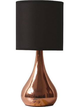Aca KS1178T1CP Πορτατίφ Αφής E14 Μαύρο Bronze Φ15xΥ33cm