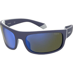 Polaroid Eyewear PLD2125/S XW0/5X Ανδρικά Γυαλιά Ηλίου Oversized Κοκάλινα Γκρι με Μπλε Polarized Καθρέπτη Φακό