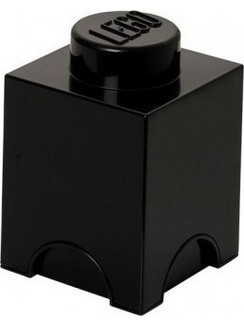 Lego Storage 1-Stud Brick Black για 5+ Ετών