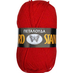 Νήμα για Πλέξιμο 100% Ακρυλικό Κόκκινο 42 Standard Πεταλούδα 50gr 130m