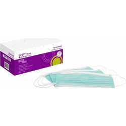 Bournas Medicals SOFTcare 3ply με Λάστιχο Πράσινη 50τμχ