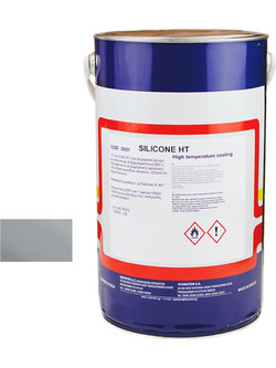 Hydroton Silicone HT Χρώμα Σιλικόνης Υψηλής Θερμοκρασίας Ασημί 5lt