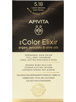 Apivita My Color Elixir 5.18 Καστανό Ανοιχτό Σαντρέ Περλέ Μόνιμη Βαφή Μαλλιών Χωρίς Αμμωνία 50ml