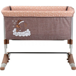 Lorelli Sleep N Care Elephant Λίκνο με Στρώμα & Πλαϊνό Άνοιγμα Μπεζ