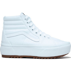 Vans SK8-HI Stacked Γυναικεία Sneakers Flatforms Μποτάκια Λευκά VN0A4BTWL5R