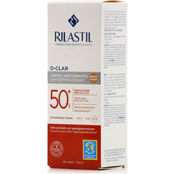 Rilastil D-Clar Uniforming Medium Αντηλιακή Κρέμα Προσώπου με Χρώμα SPF50 40ml