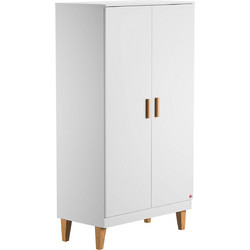 PoliHome Δίφυλλη Ντουλάπα Ρούχων Lounge Λευκή 100x55x186.5cm 162076139