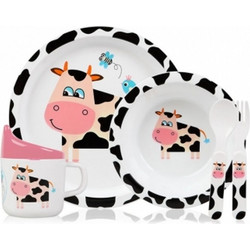 Kiokids Βρεφικό Σετ Φαγητού Cow 5τμχ
