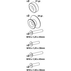 Βίδες Στήριξης Πετάλου Lampa 10mm Μαύρα LAMPA 9034.3-LM
