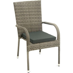 Klikareto Vanella Πολυθρόνα Κήπου Rattan Γκρι 100-03018