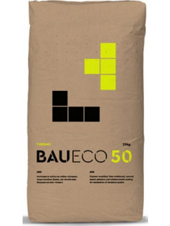 BAUSKIN - Κόλλα-Σοβάς BAU ECO -50 Λευκή, Τσιμεντοειδής, 25kg/σακί