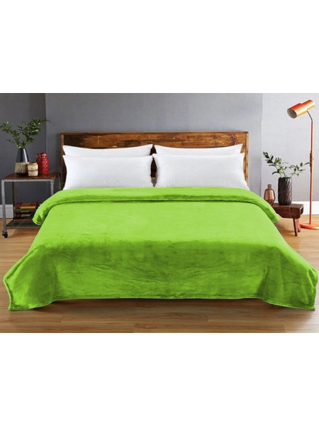 Κουβέρτα Ημίδιπλη Βελουτέ Πράσινη Super Soft Mink Γαρύφαλλο 160x220