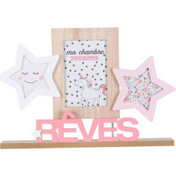 Παιδική Ξύλινη Κορνίζα 3 Θέσεων 25 x 5 x 38 cm Home Deco Kids HD2360