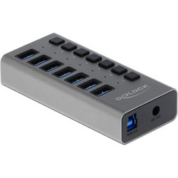 DeLOCK 63669 USB Hub 3.0 USB-A με 7 Θύρες USB-A & Εξωτερική Παροχή Ρεύματος