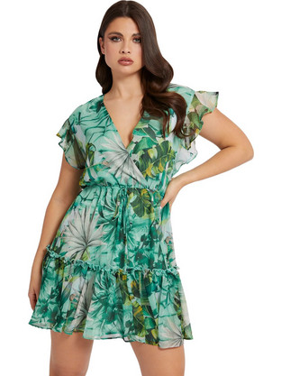 Guess Rosa Mini Καλοκαιρινό Φόρεμα για Γάμο / Βάπτιση Κρουαζέ Πολύχρωμο W2GK43WEL02-P82U