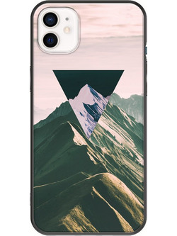 Θήκη Mountains iPhone 12 mini Black TPU (Μαύρη Σιλικόνη)