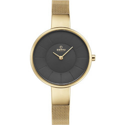 Obaku Sol Γυναικείο Ρολόι με Χρυσό Μεταλλικό Μπρασελέ V149LXGJMG