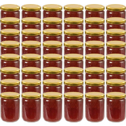 Βάζα Μαρμελάδας 48 τεμ. 230 ml Γυάλινα με Χρυσά Καπάκια 50802