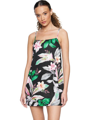 Hurley Flora Mini Καλοκαιρινό Φόρεμα Floral Μαύρο HC0123D-101